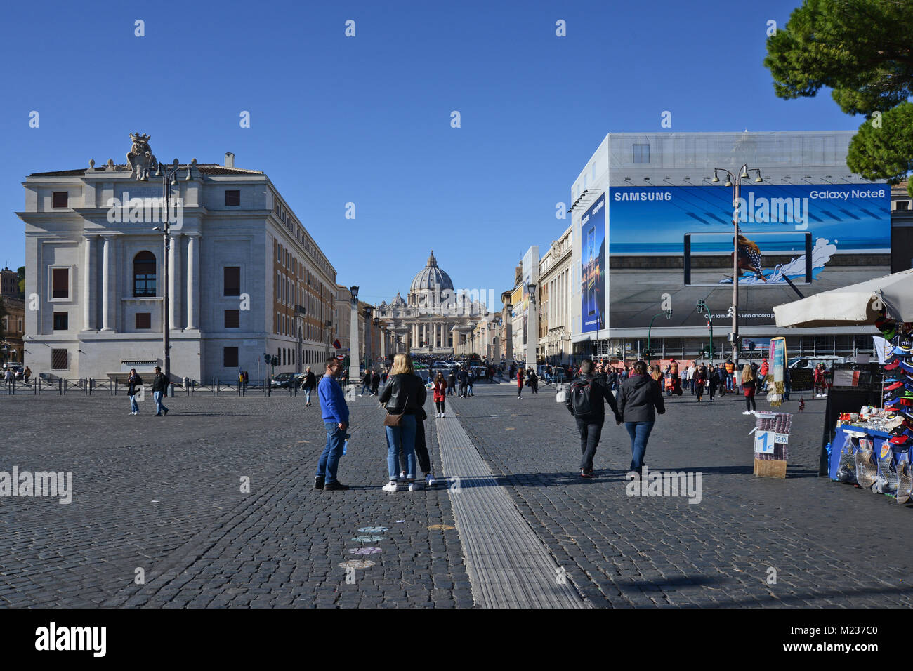 View of St. Peters Basilica in Rome Stock Photo - Alamy