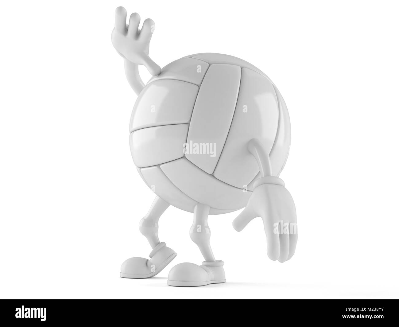 Volleyball character isolated on white background Stock Photo