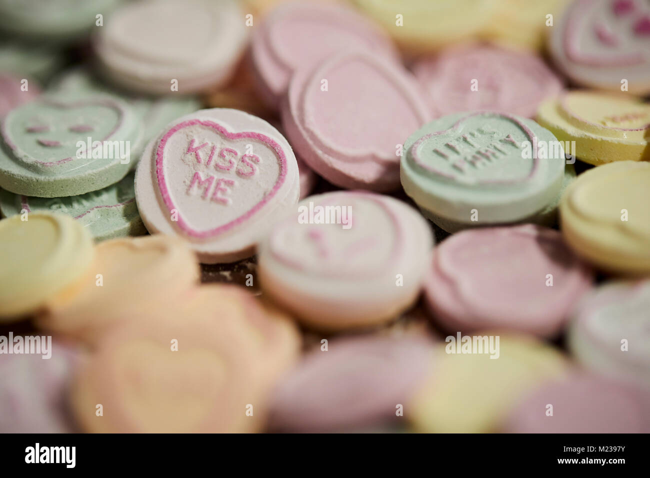Swizzels Matlow of New Mills  making Love heart sweets Stock Photo