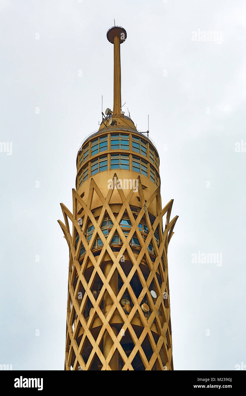 The Cairo Tower on Gezira Island in Cairo, Egypt Stock Photo