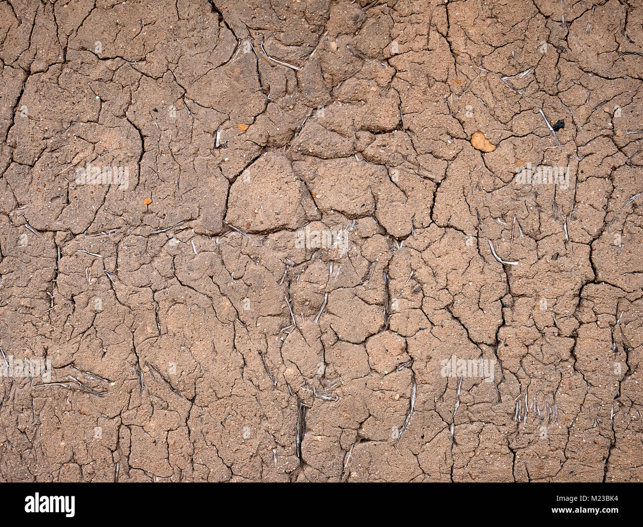 Mud Home Wall Texture ,Close up of Natural building materials made of clay are energy-saving Stock Photo