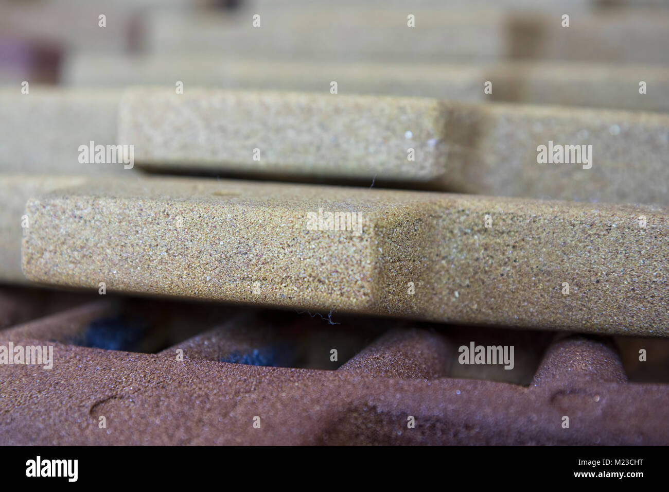 Cores made from Resin Coated Sand for Iron Casting product Stock Photo