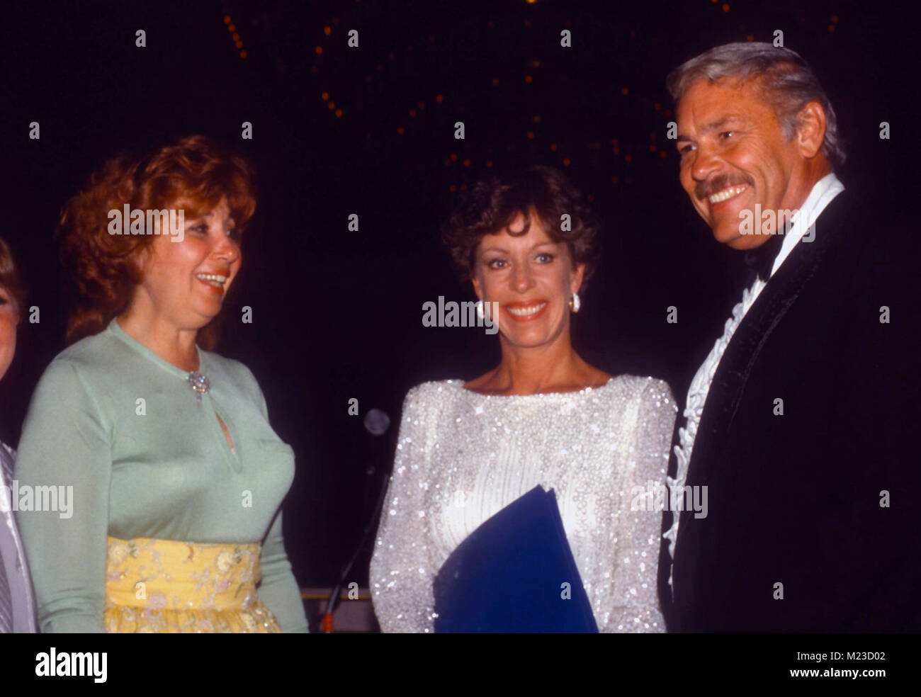 LOS ANGELES, CA - MAY 9: Opera singer Beverly Sills and Comedian/actress Carol Burnett attend event honoring her on May 9, 1981 at the Century Plaza Hotel in Los Angeles, California. Photo by Barry King/Alamy Stock Photo Stock Photo