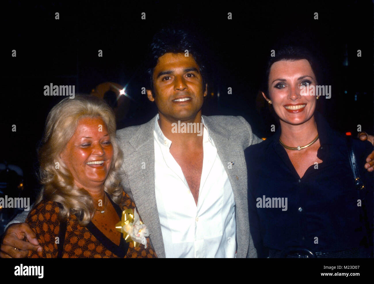 LOS ANGELES, CA - MAY 9: Actor Erik  Estrada and mother and wife attend event honoring Carol Burnett on May 9, 1981 at the Century Plaza Hotel in Los Angeles, California. Photo by Barry King/Alamy Stock Photo Stock Photo