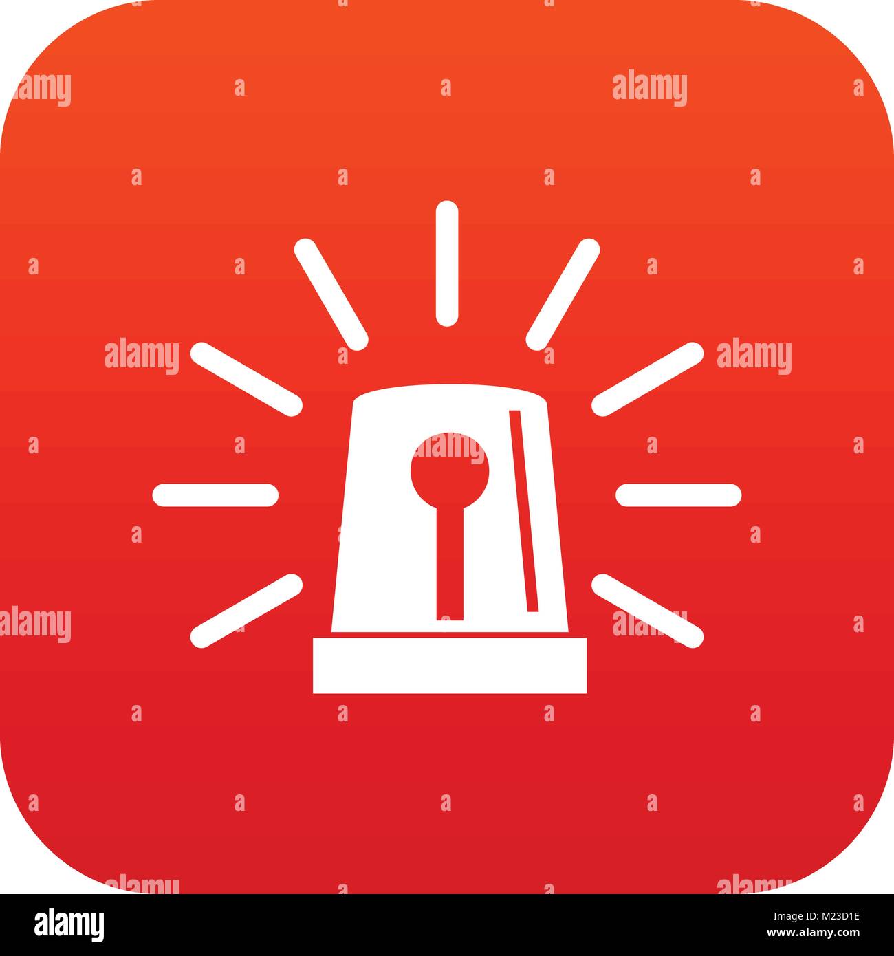 Flashing emergency light icon digital red Stock Vector Image & Art - Alamy
