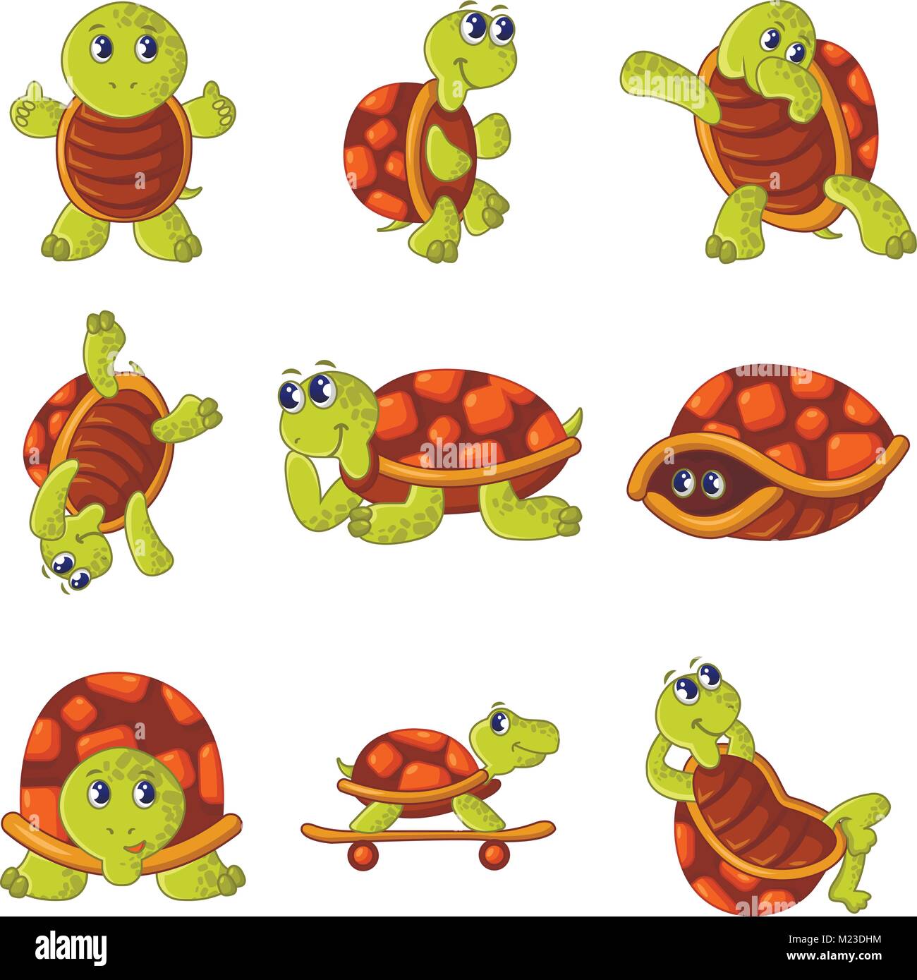 Cartoon funny turtle running hi-res stock photography and images - Alamy