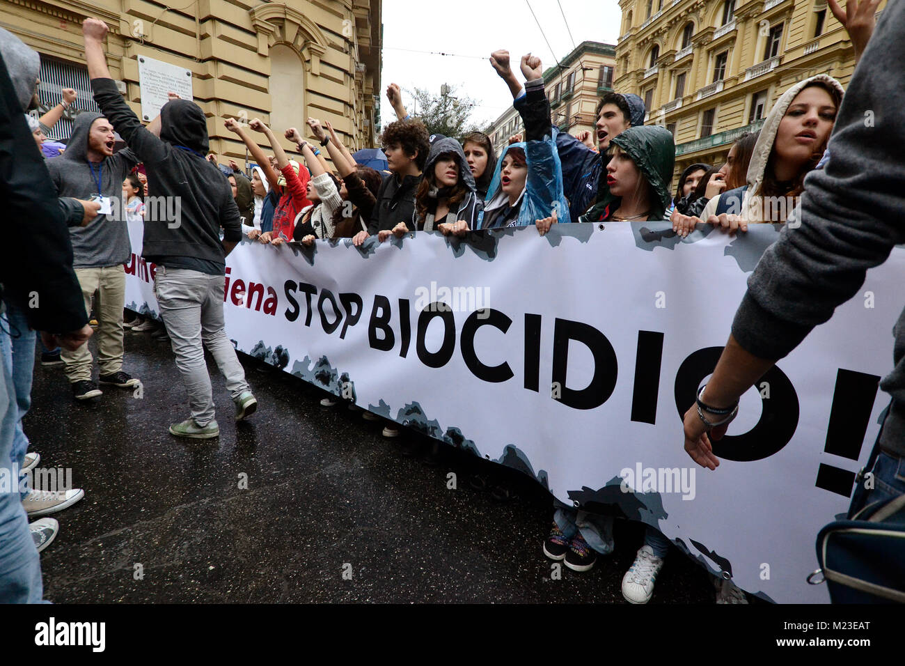 Demonstration to protest against the illegal dump. Naples - Italy ...