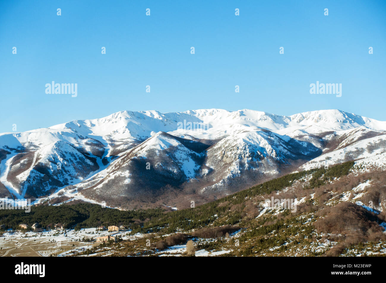 Snowcapped mountain in italy Stock Photo