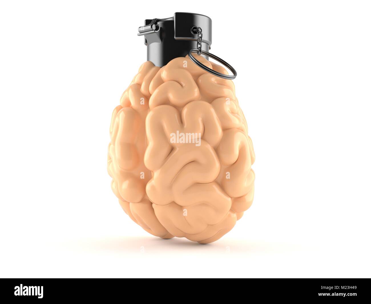 Brain bomb isolated on white background Stock Photo Alamy