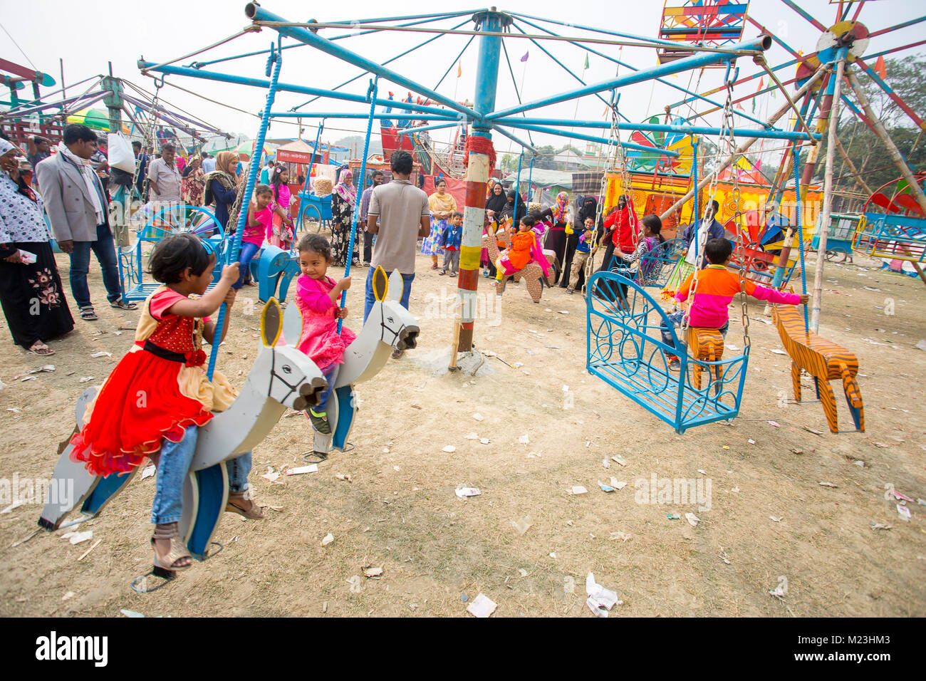 Nurullahpur Mela, On the occasion of village fair held at the Sunderipara area of Kusumhati union, Dohar,Dhaka, Bangladesh. Stock Photo