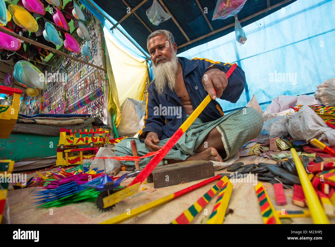 Nurullahpur Mela, On the occasion of village fair held at the Sunderipara area of Kusumhati union, Dohar,Dhaka, Bangladesh. Stock Photo