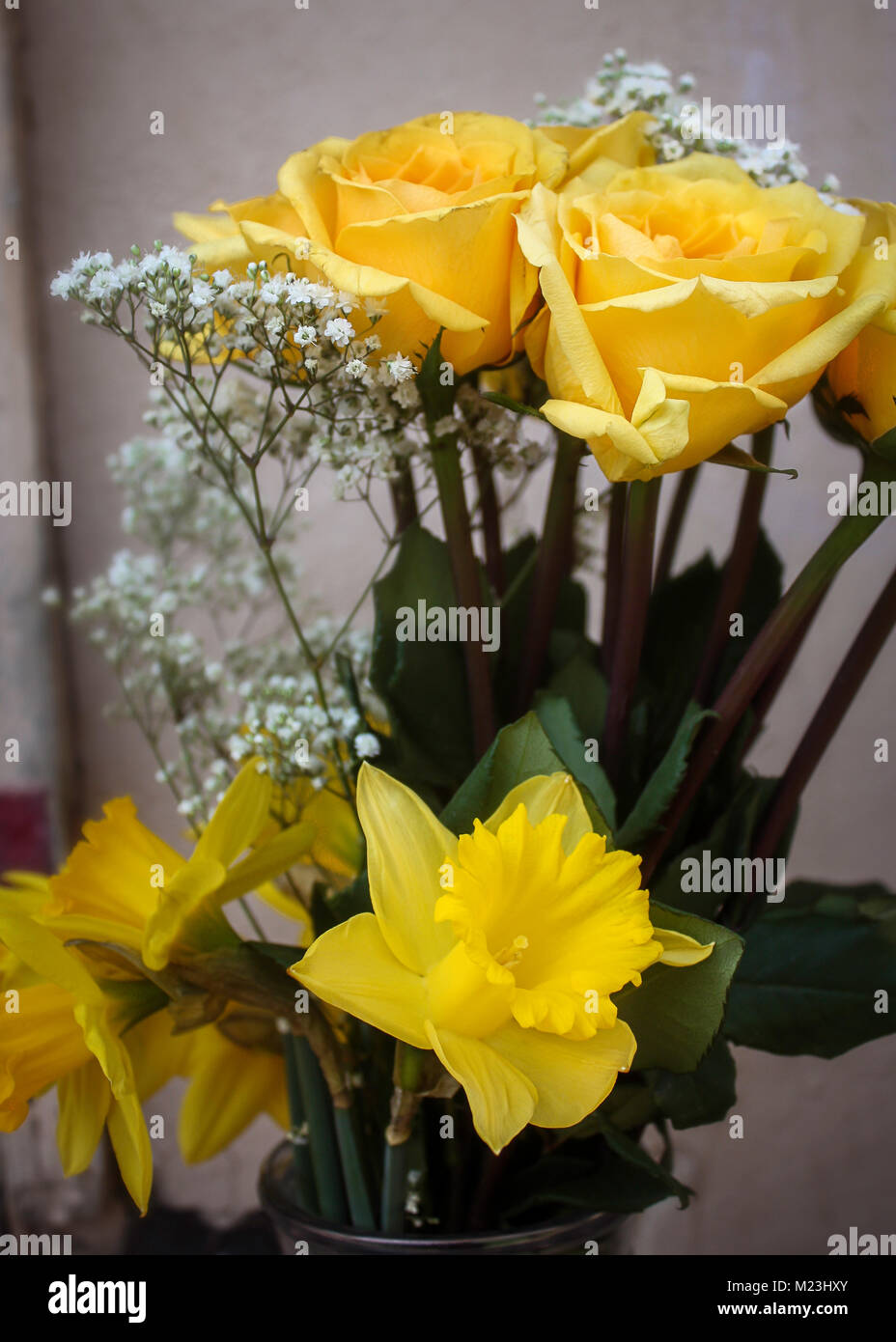 Bouquet of Yellow Flowers Stock Photo Alamy