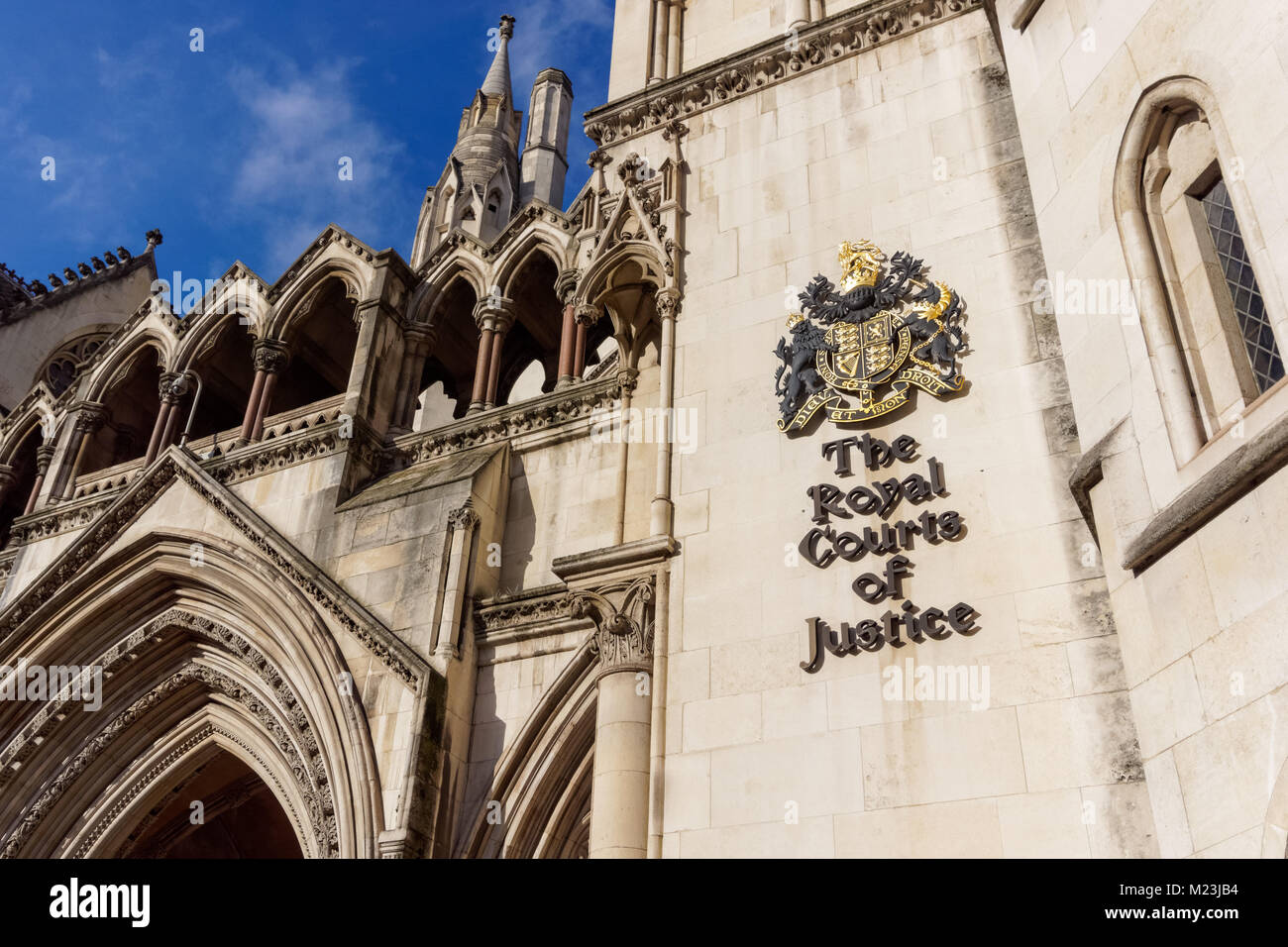 The Royal Courts of Justice on Strand in London, England, United Kingdom, UK Stock Photo