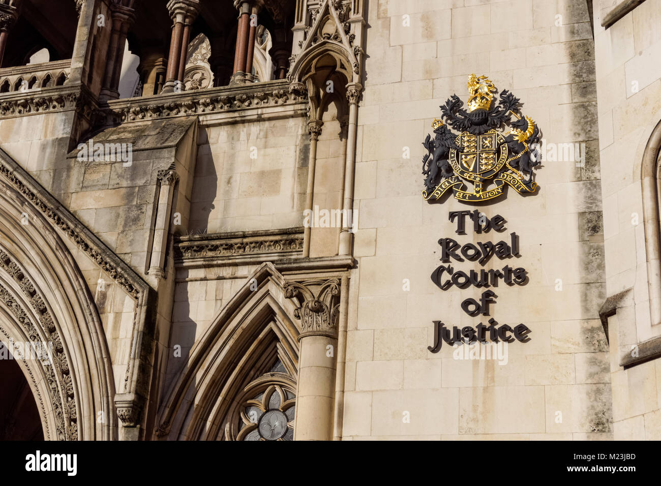 The Royal Courts of Justice on Strand in London, England, United Kingdom, UK Stock Photo