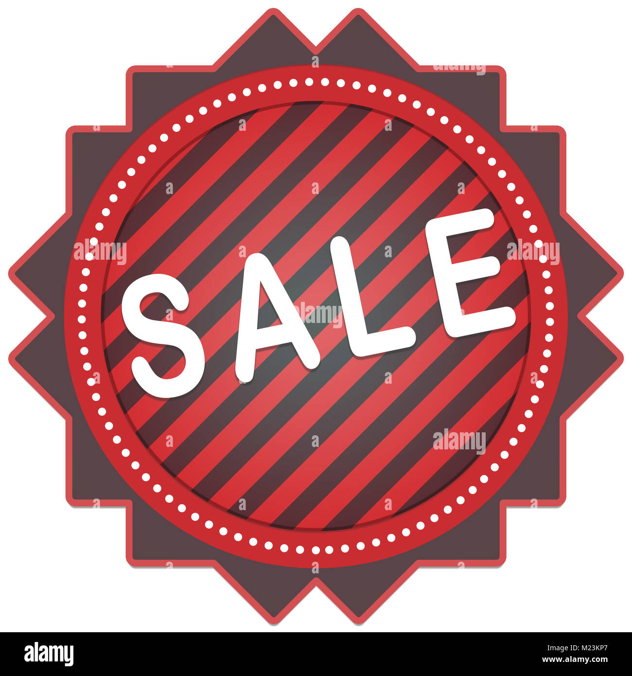 Sale label with stripes on a white background Stock Photo - Alamy