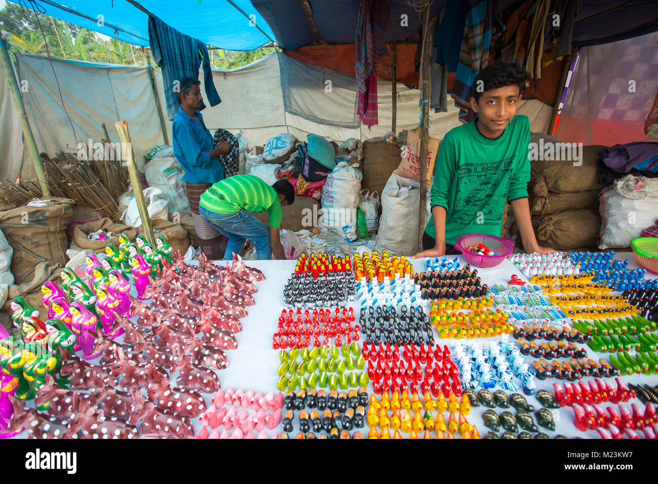 Nurullahpur Mela, On the occasion of village fair held at the Sunderipara area of Kusumhati union, Dohar,Dhaka, Bangladesh. Stock Photo