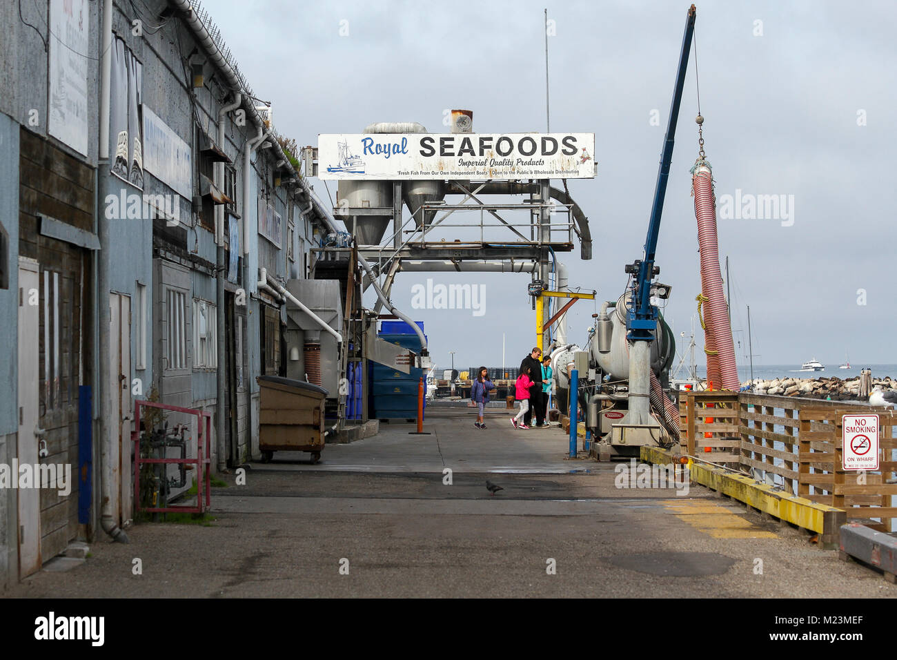 Municipal Wharf II, Monterey, California, United States Stock Photo