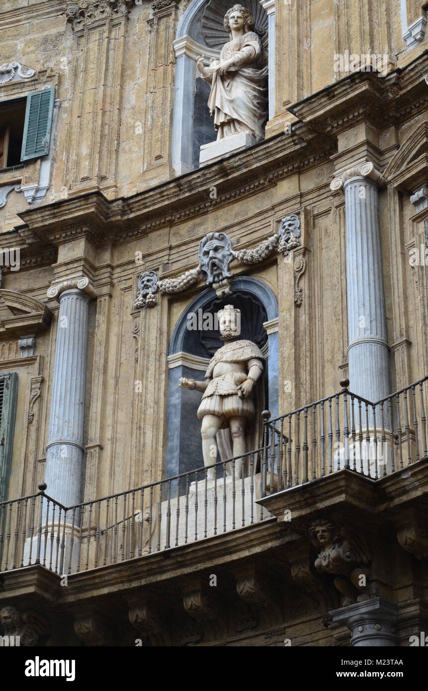 Quattro Canti in Palermo, the Four Corners Square Stock Photo Alamy