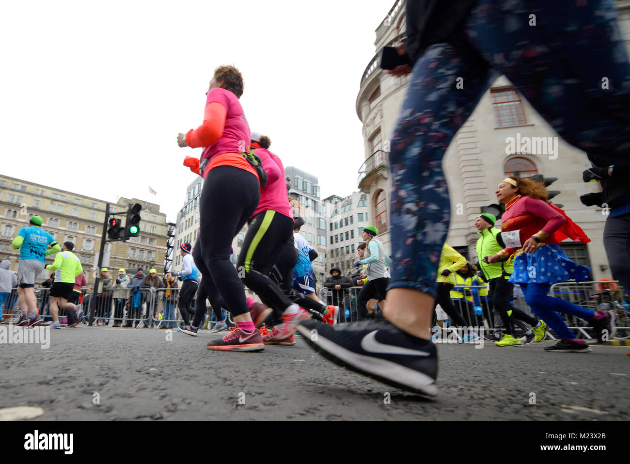 Cancer Research UK 10K Winter Run in London Stock Photo