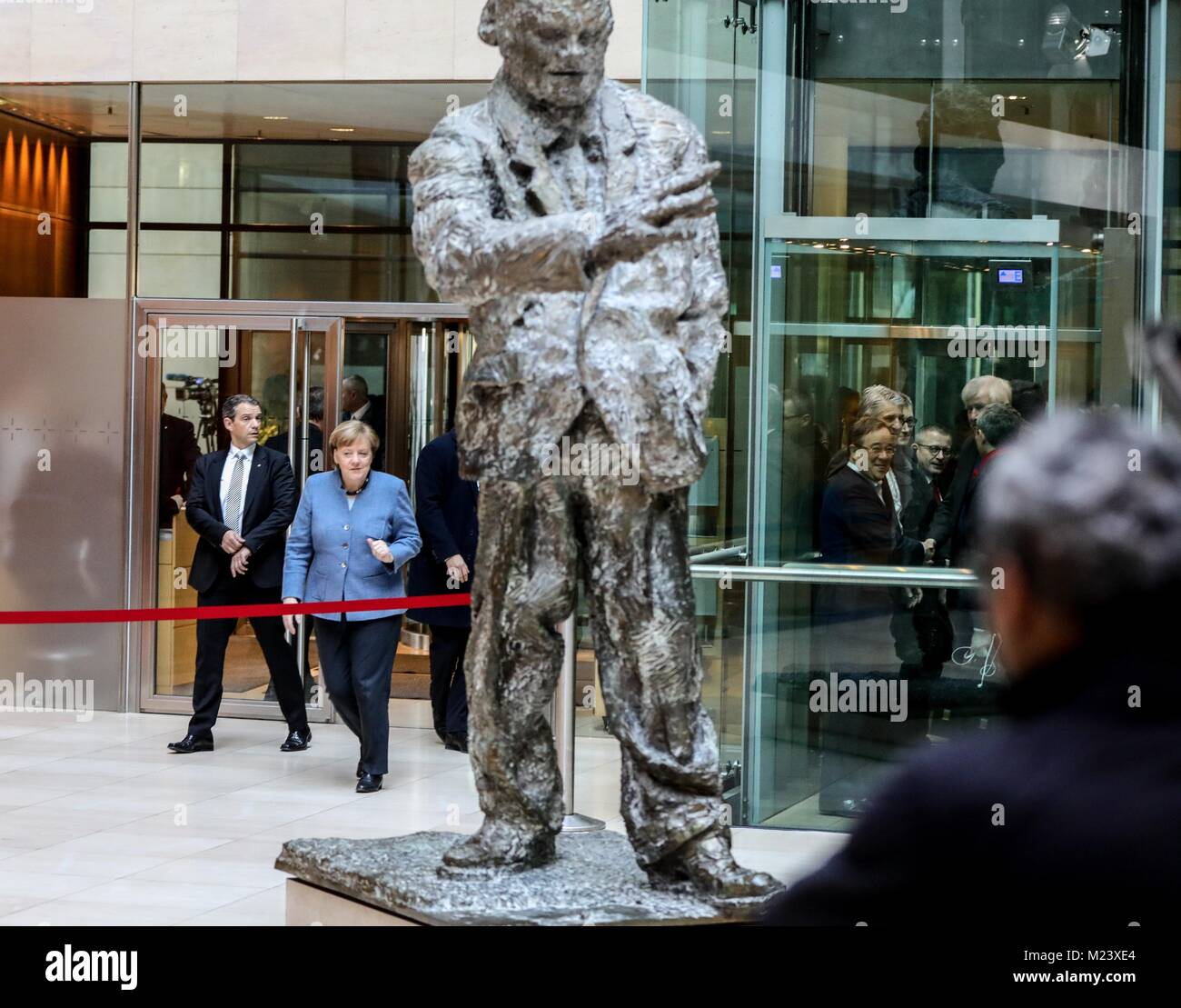 Berlin Germany 4th Feb 2018 German Chancellor Angela Merkel
