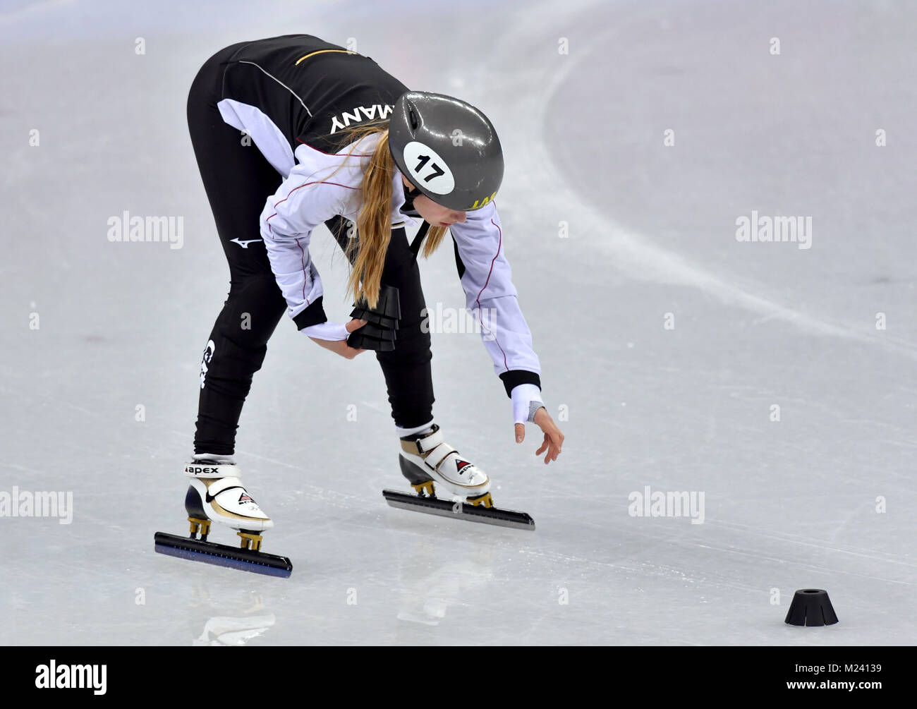 Gangneung South Korea 04th Feb 2018 Short Track Speed Skater Anna Seidel Of Germany Training In Gangneung South Korea 04 February 2018 The Pyeongchang 2018 Olympic Winter Games Are Due To Run