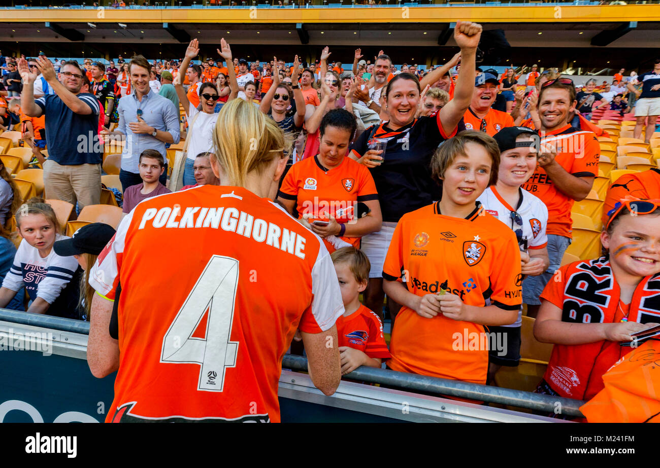 Women's Football Brisbane Australia 4.2.18 Suncorp Stadium, Rd 14 Final