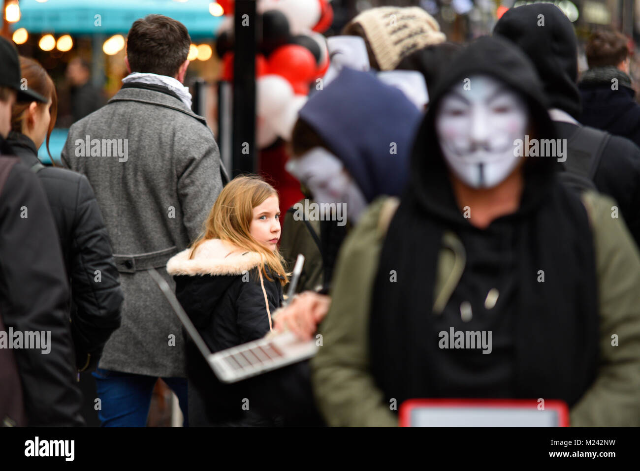 Animal rights activists wearing masks hi-res stock photography and ...