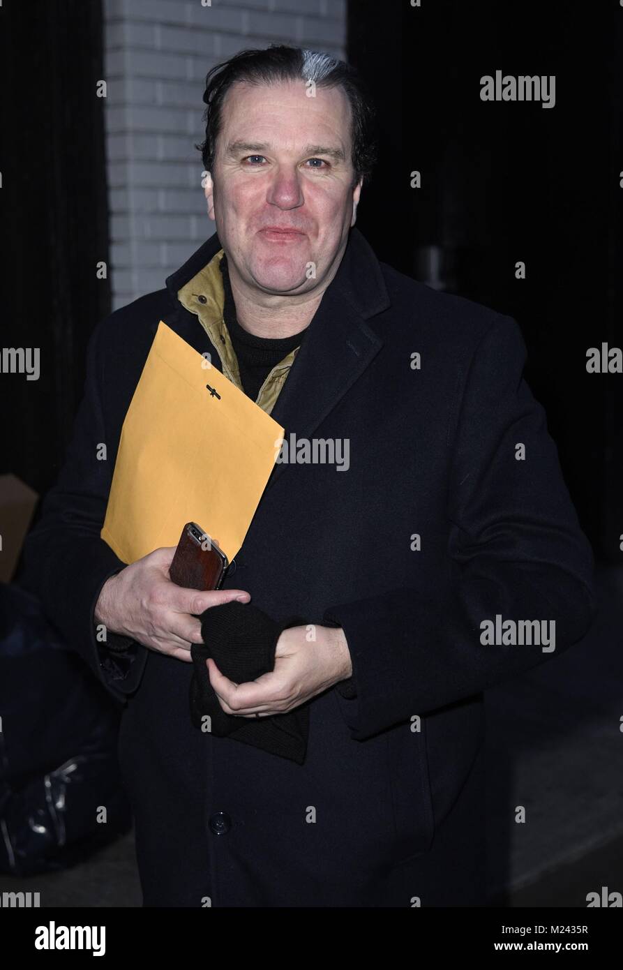 New York, NY, USA. 3rd Feb, 2018. Douglas Hodge, seen at the Classic Stage Company Theatre, Off-Broadway, after his play FIRE AND AIR out and about for Celebrity Candids - SAT, New York, NY February 3, 2018. Credit: Derek Storm/Everett Collection/Alamy Live News Stock Photo