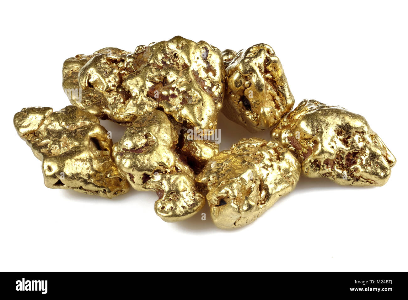 gold nuggets from Alaska isolated on white background Stock Photo Alamy