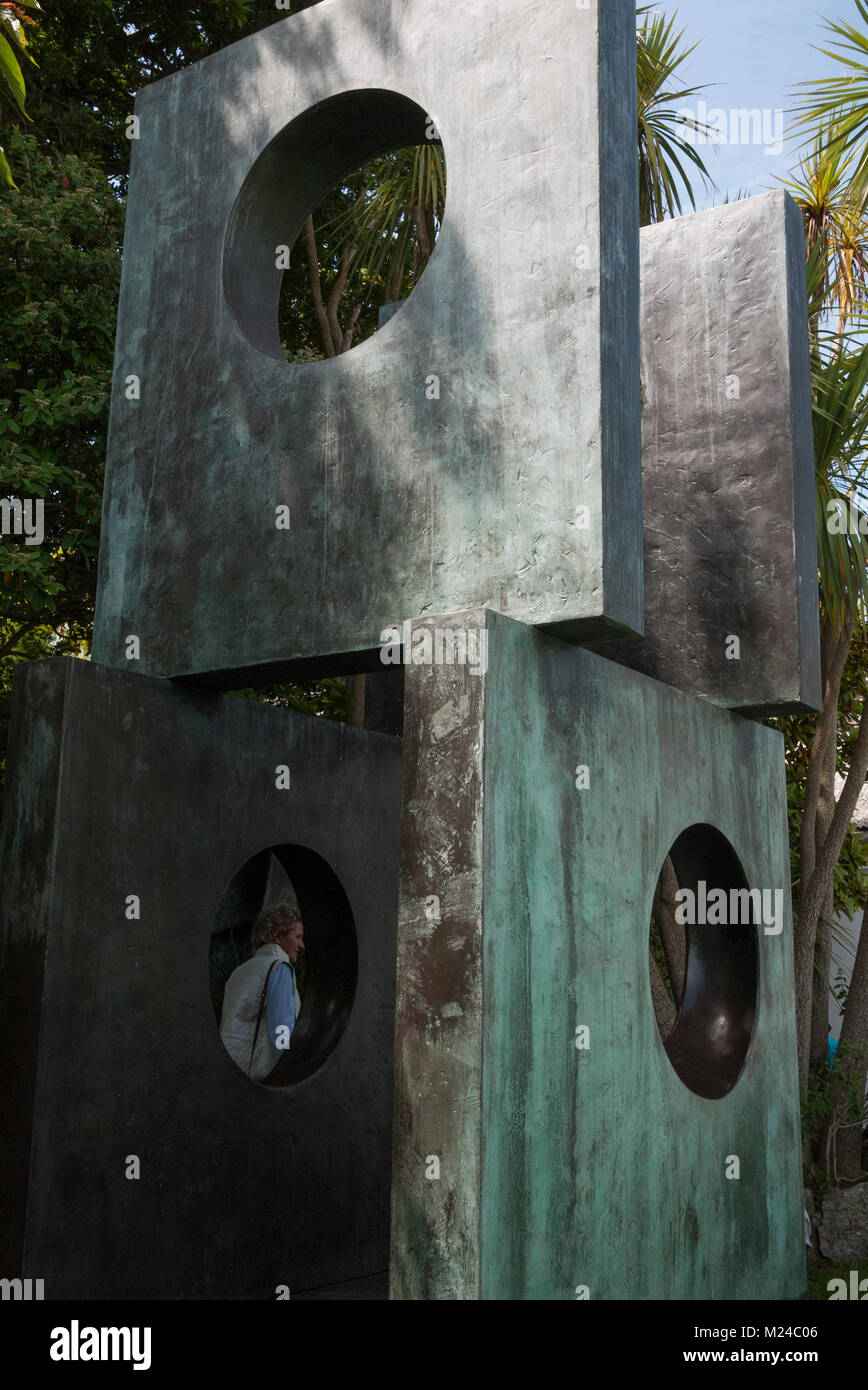 FourSquare (Walk Through) bronze sculpture at the Barbara Hepworth