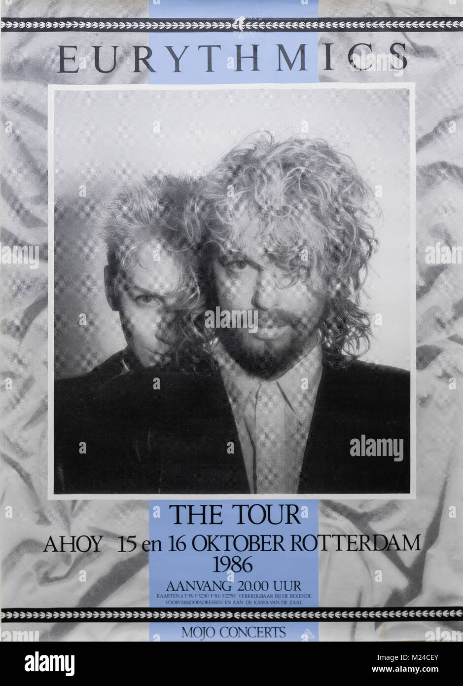 Eurythmics in concert, The Tour, AHOY, Rotterdam, 1986, Musical concert poster Stock Photo