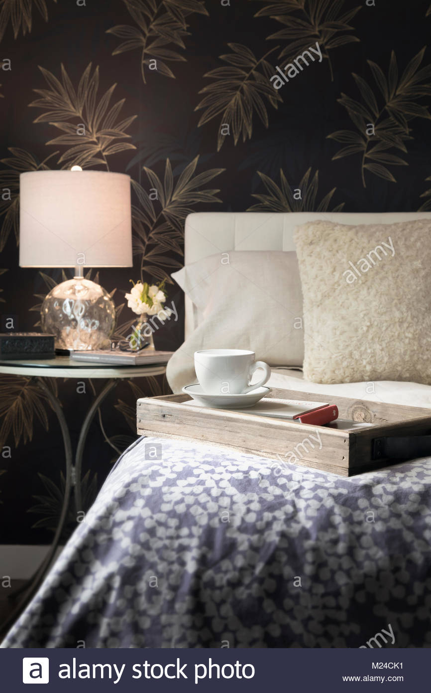 Tray coffee on bed in hires stock photography and images Alamy