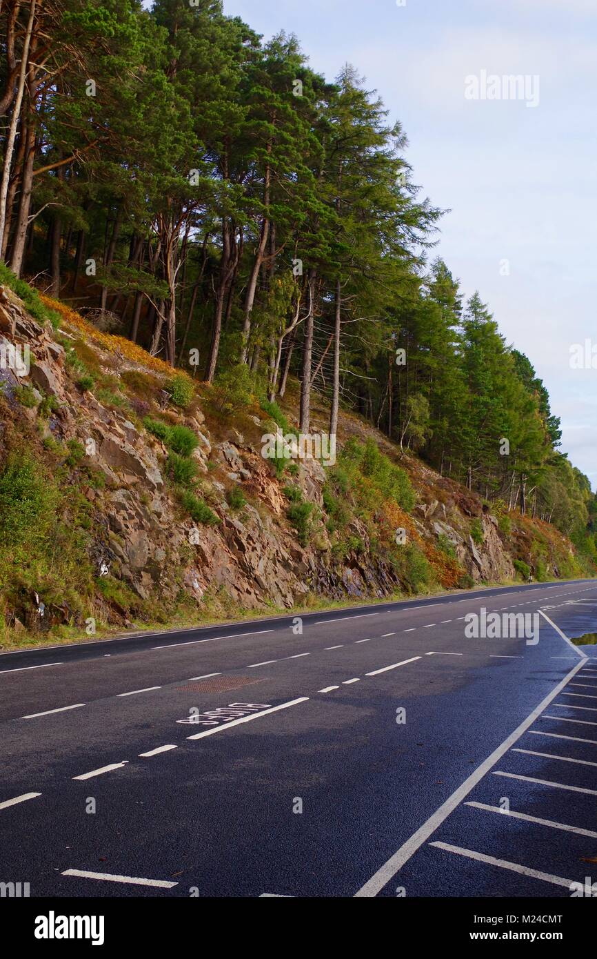 The A82 Road to Inverness past Loch Ness at a Scenic Viewing PullIn