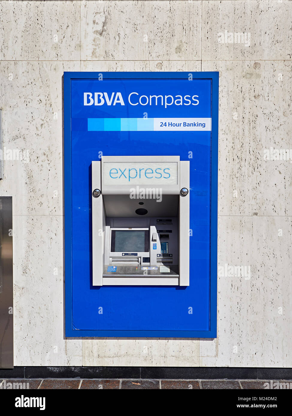 BBVA Compas Bank ATM machine or cash machine or automated teller machine, in Montgomery Alabama, United States. Stock Photo