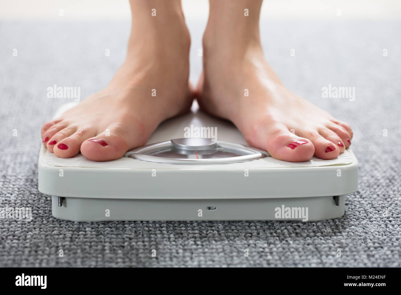 bathroom scales for weighing human weight. healthy lifestyle concept Stock  Photo - Alamy
