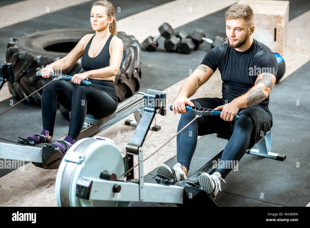 Indoor rowing machines hi-res stock photography and images - Alamy