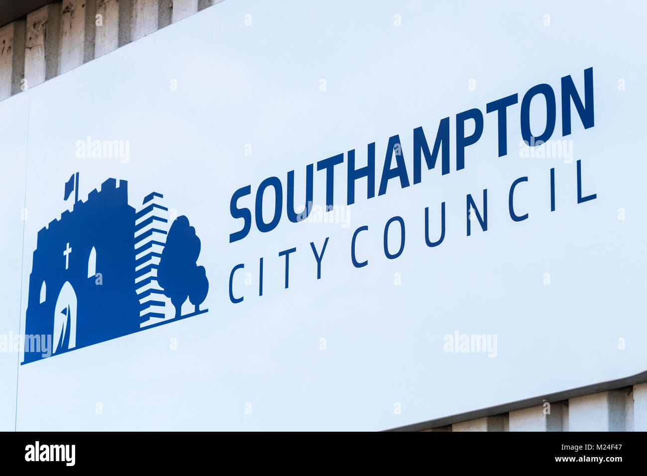 Southampton City Council sign and logo Stock Photo