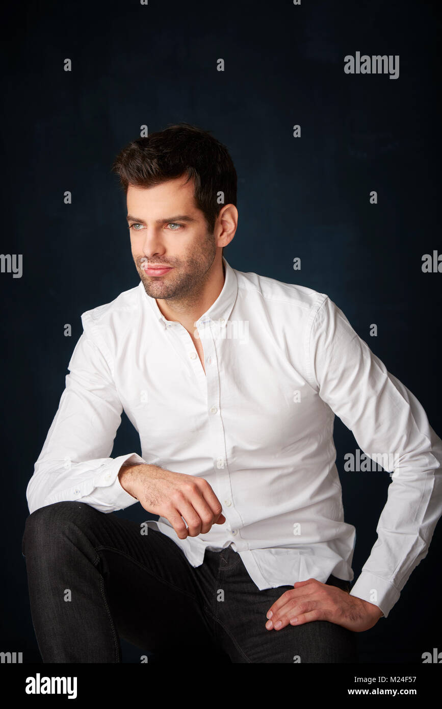 Man deep in thought hi-res stock photography and images - Alamy