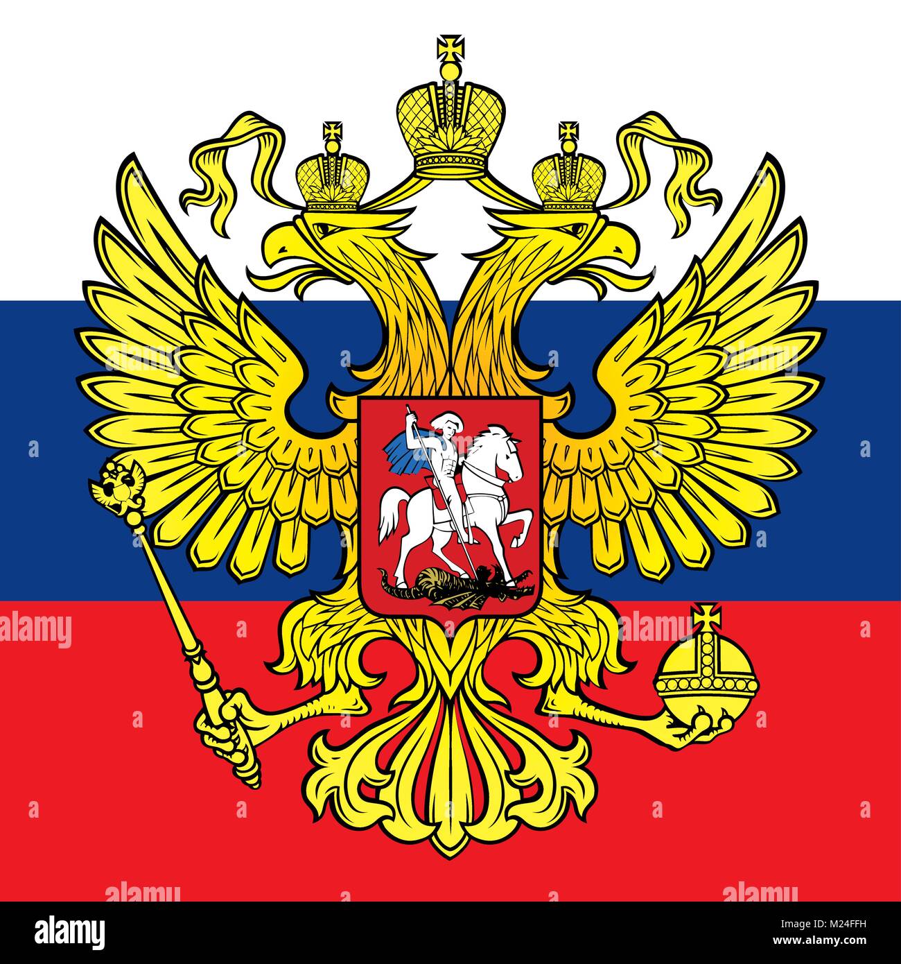 Why did the Russian Empire copy the flag and coat of arms of the