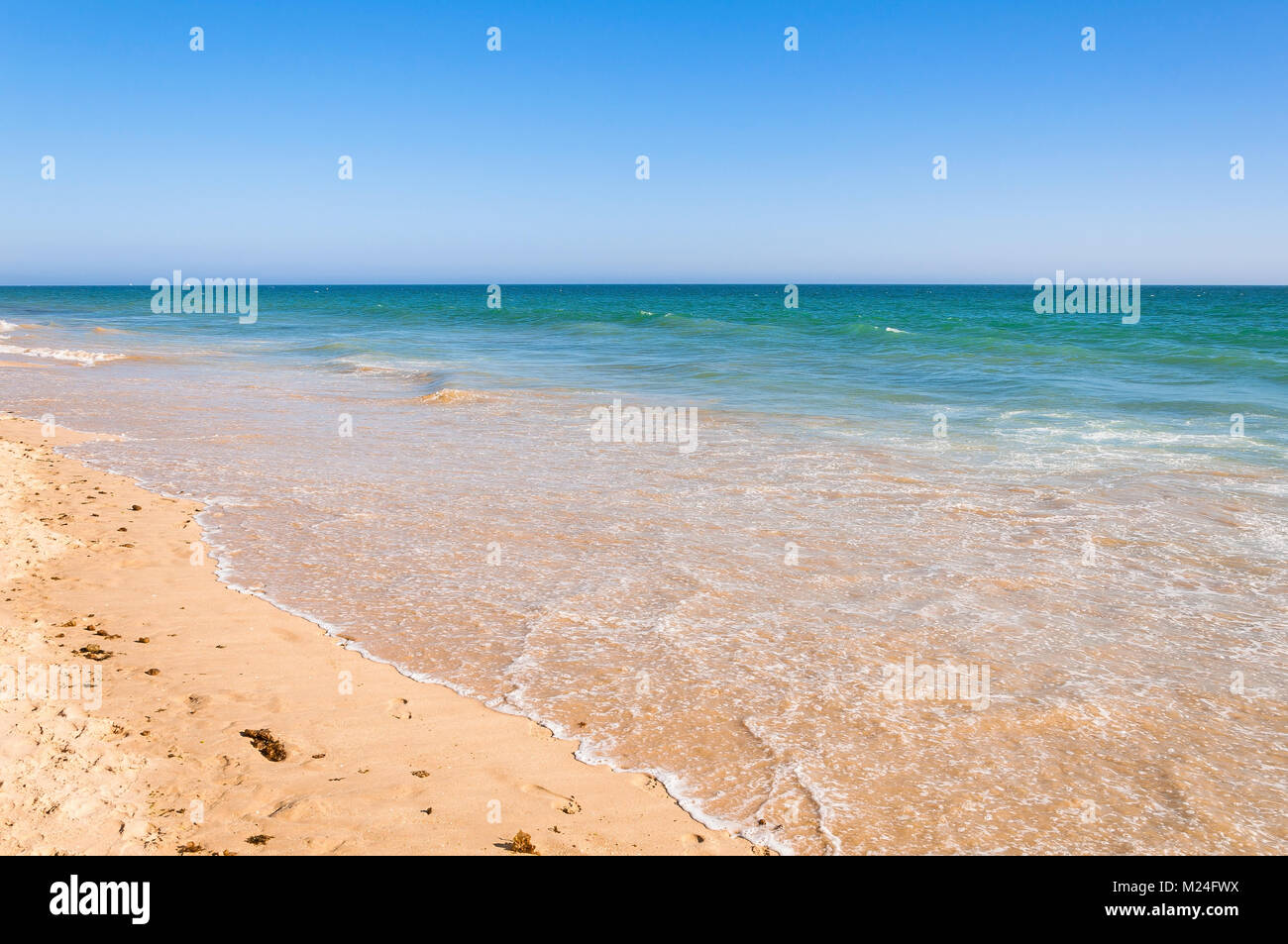 Atlantic ocean coast in Algarve region, Portugal Stock Photo