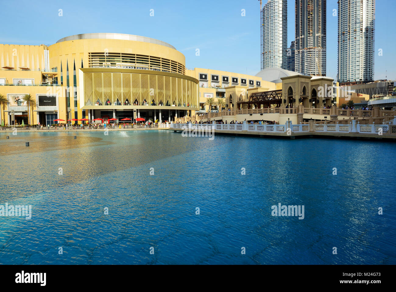 DUBAI, UAE - NOVEMBER 19: The Dubai Mall is the world's largest shopping mall.  It is located in Burj Khalifa complex and has 1200 shops inside on Nov Stock Photo