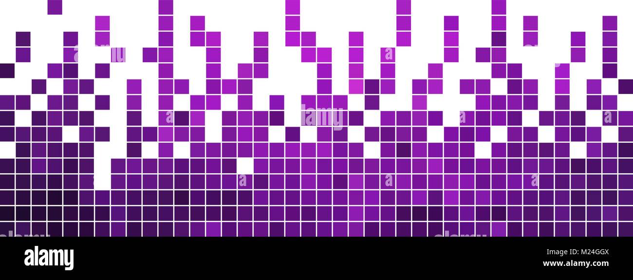 abstract vector square pixel mosaic background - purple and violet ...