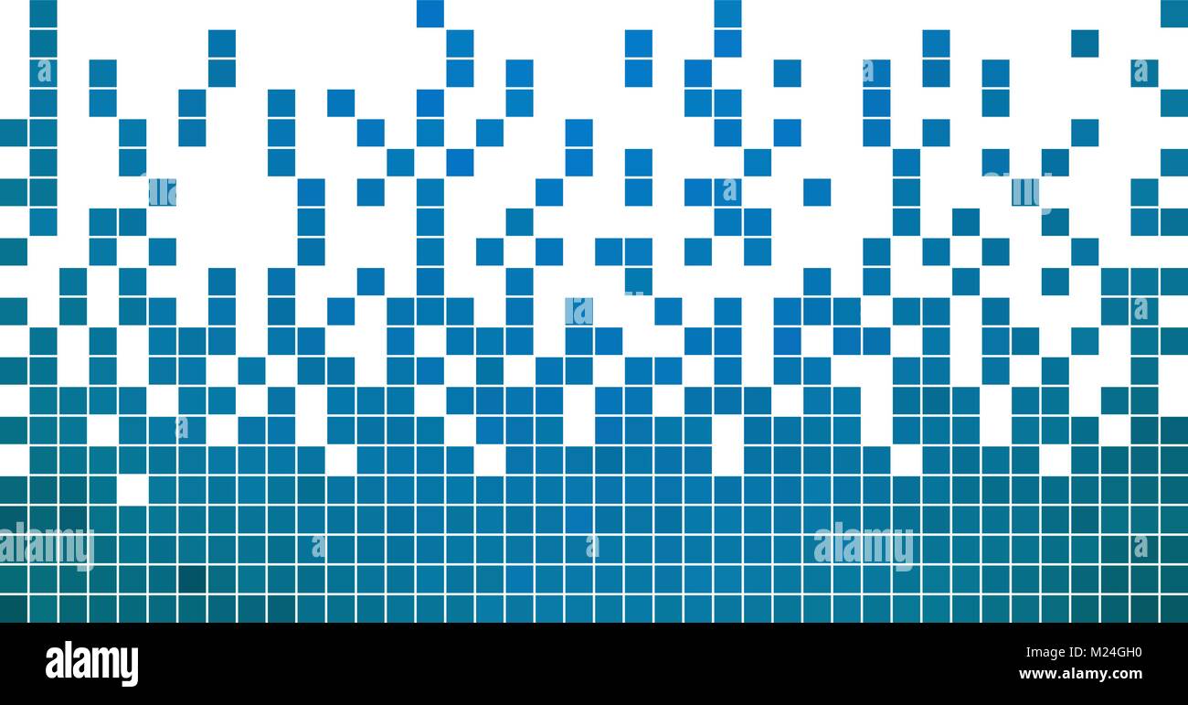 abstract vector square pixel mosaic background - blue Stock Vector ...