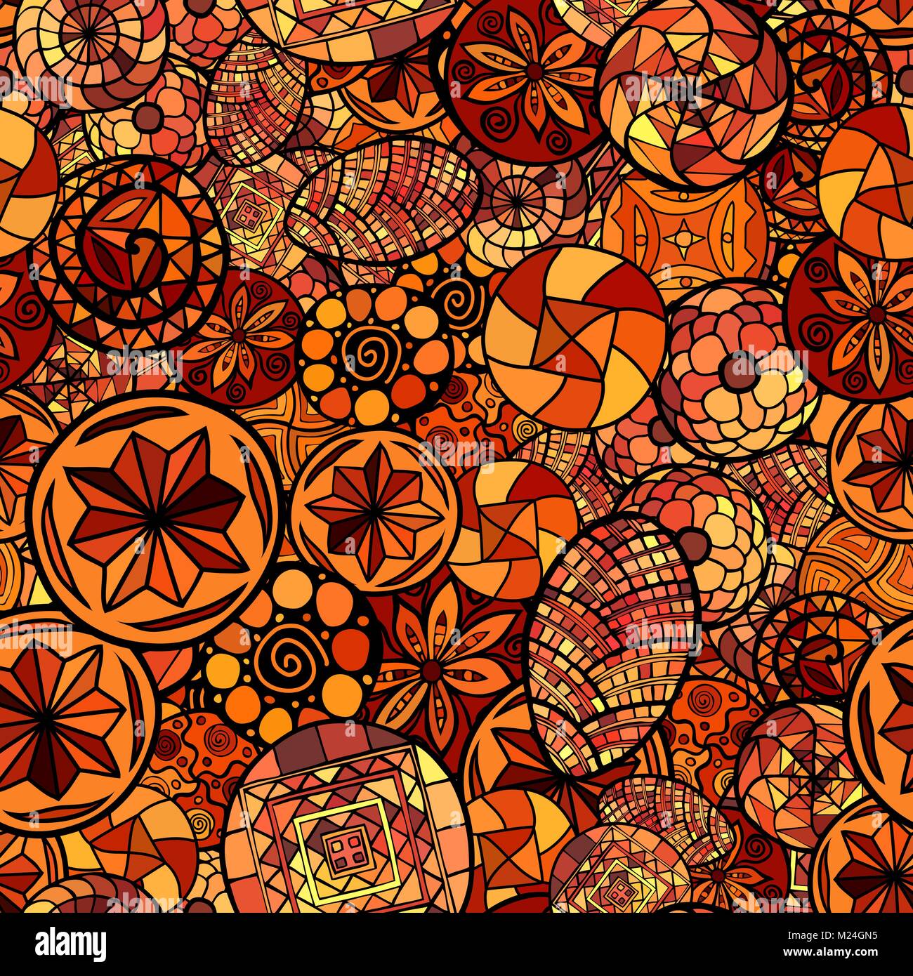 hand drawn vector ethnic seamless pattern Stock Vector Image & Art - Alamy