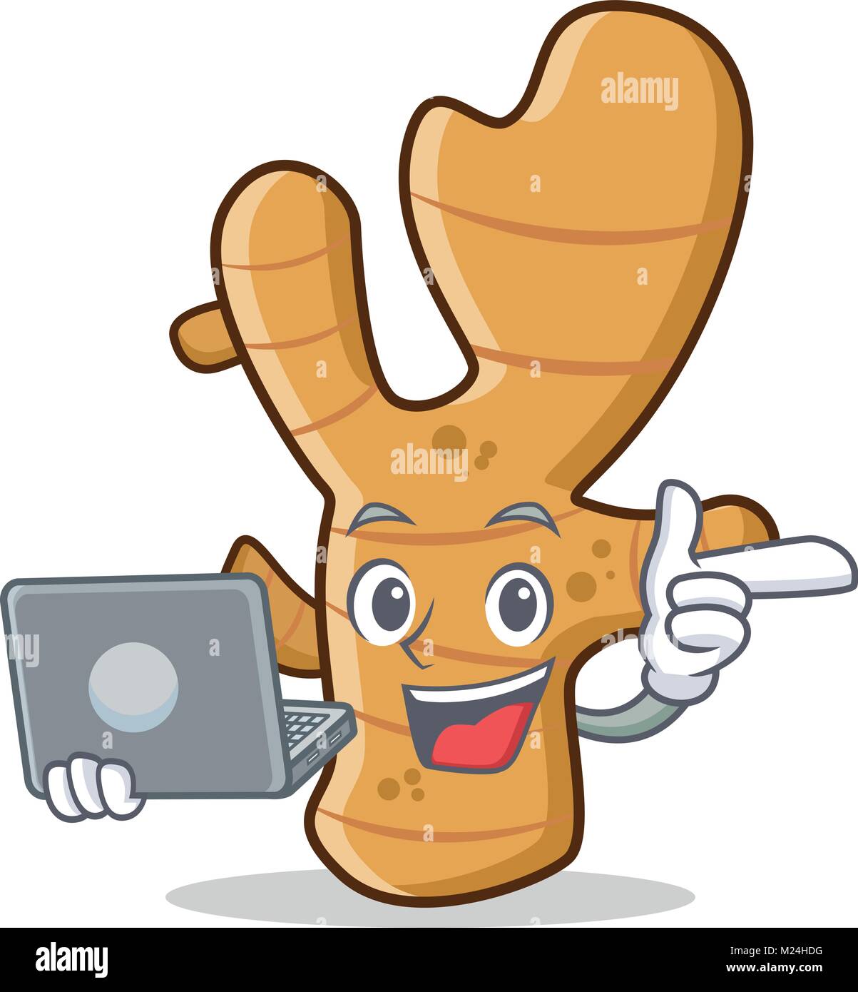 With laptop ginger character cartoon style Stock Vector Image & Art - Alamy