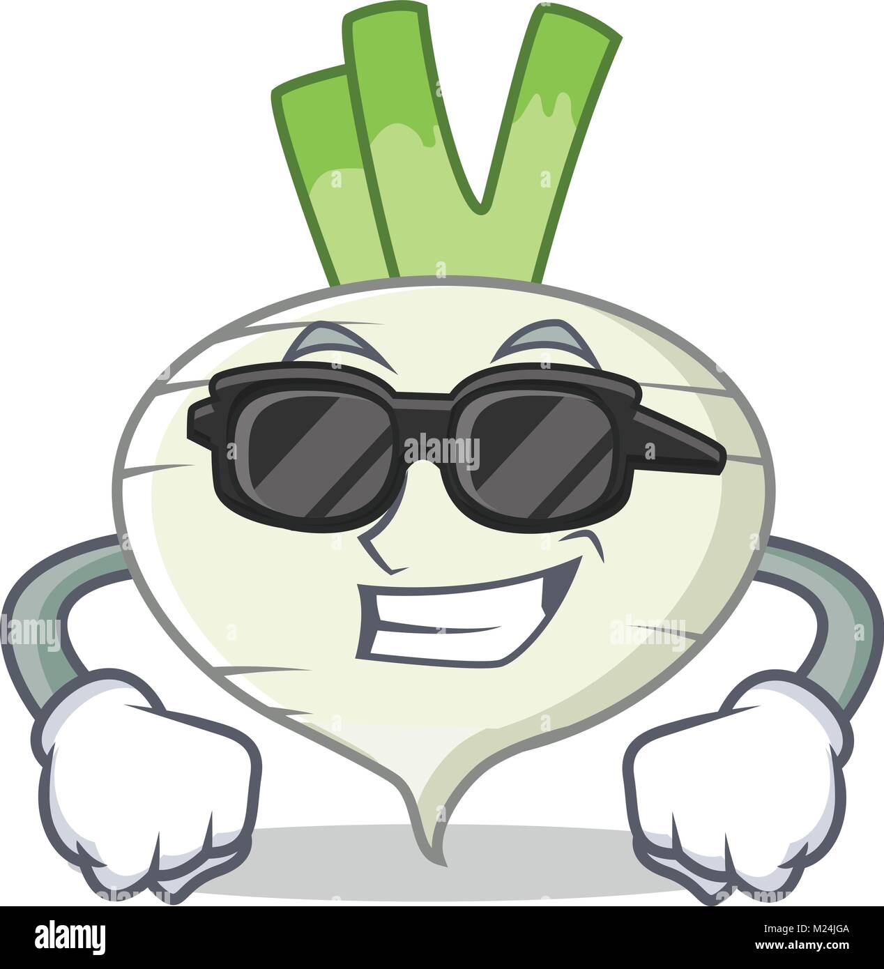 Super Cool Turnip Character Cartoon Style Stock Vector Image Art Alamy