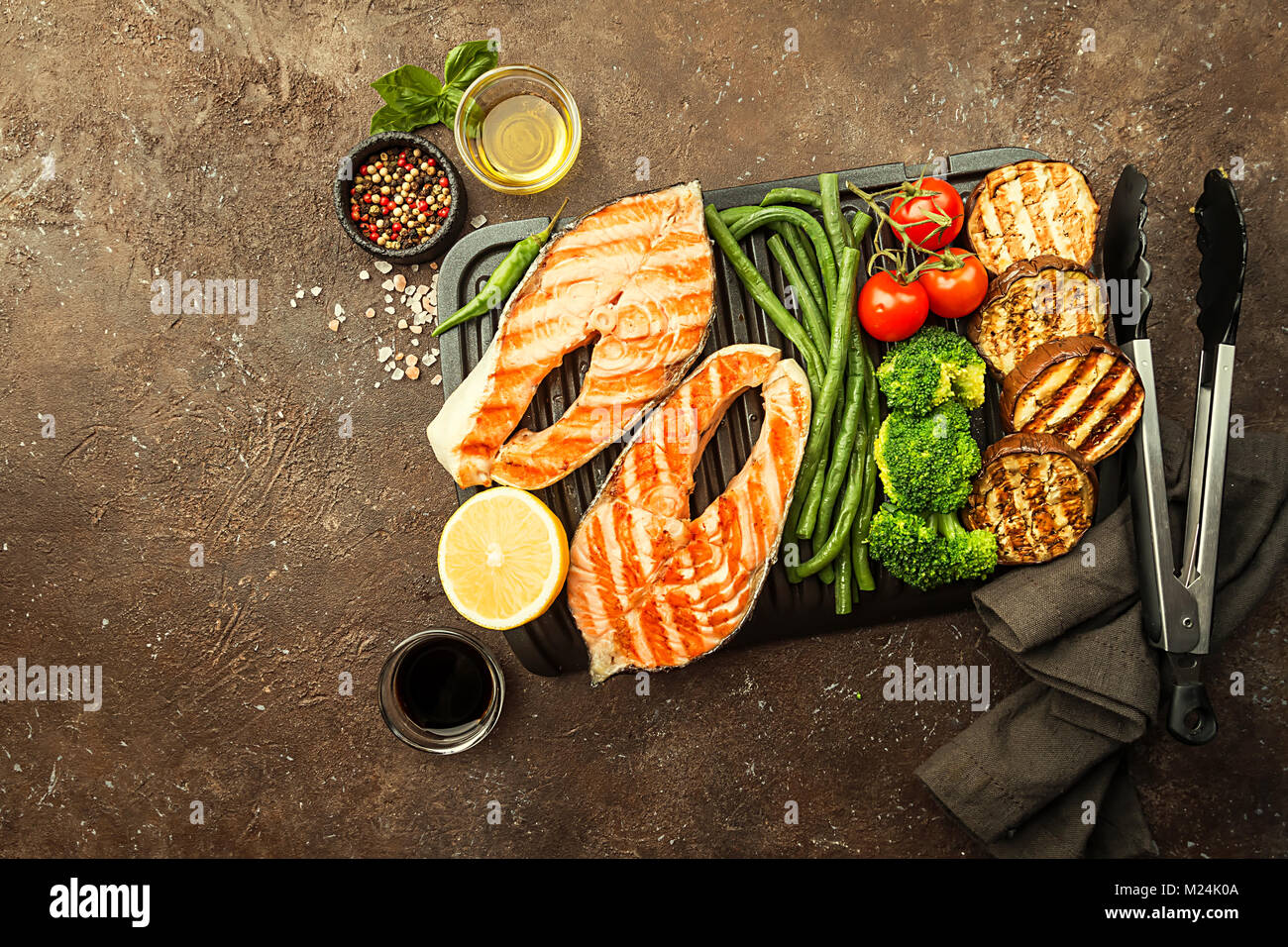 Healthy grill food Stock Photo Alamy