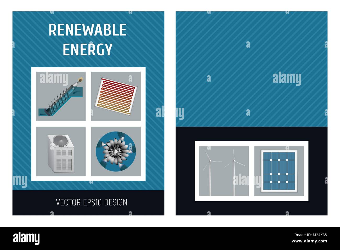 Template booklet he concept of renewable energy. Stock Vector