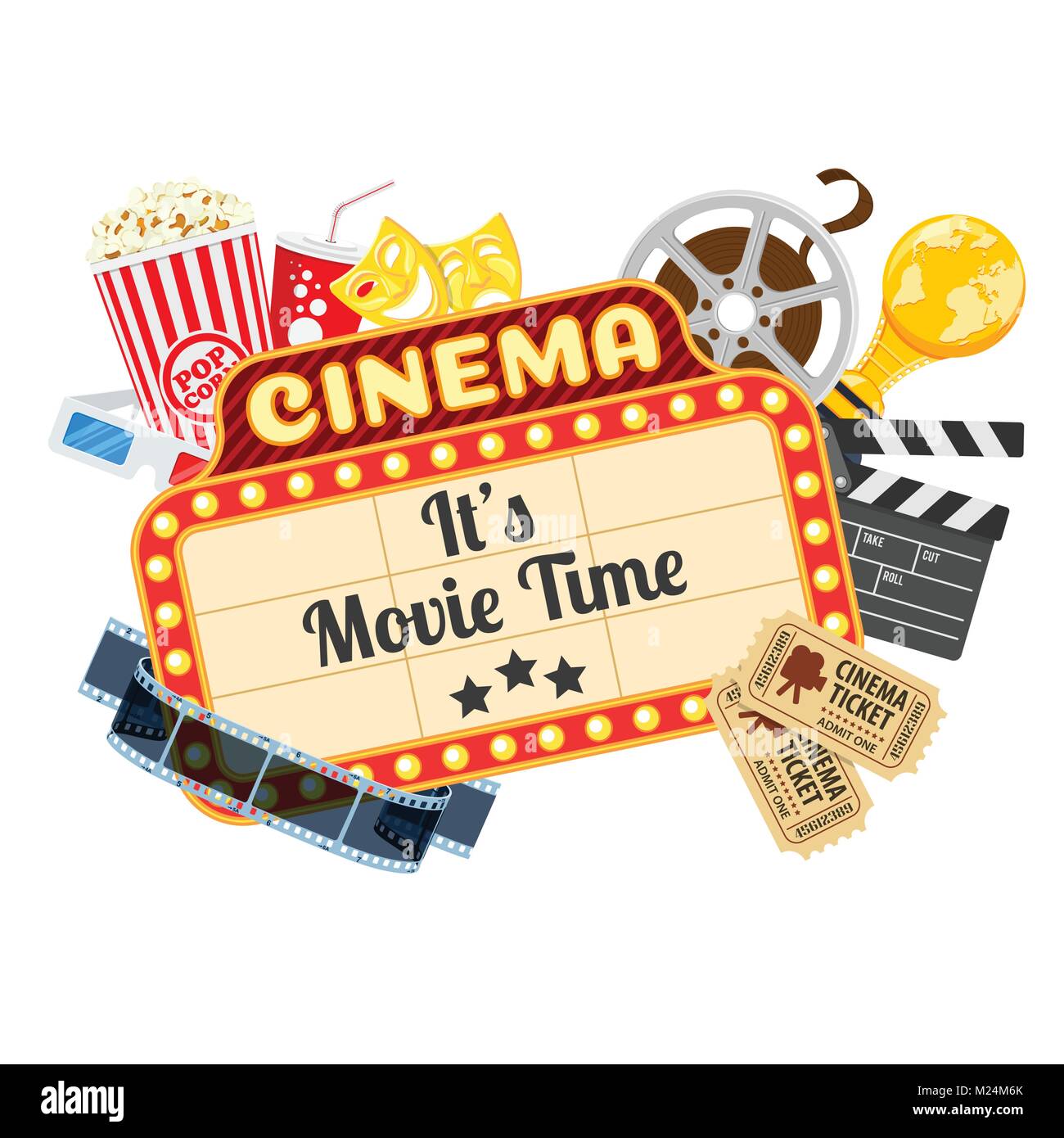 Cinema and Movie Time Stock Vector Image & Art Alamy