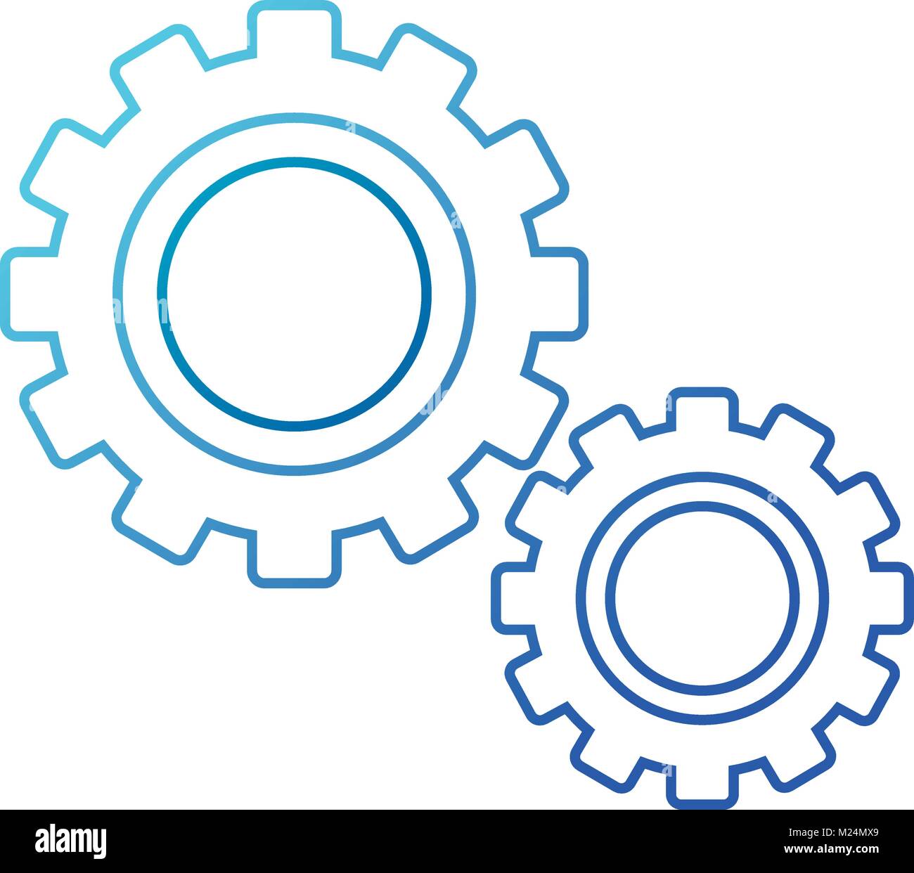 blue line industry gears process technology Stock Vector Image & Art ...